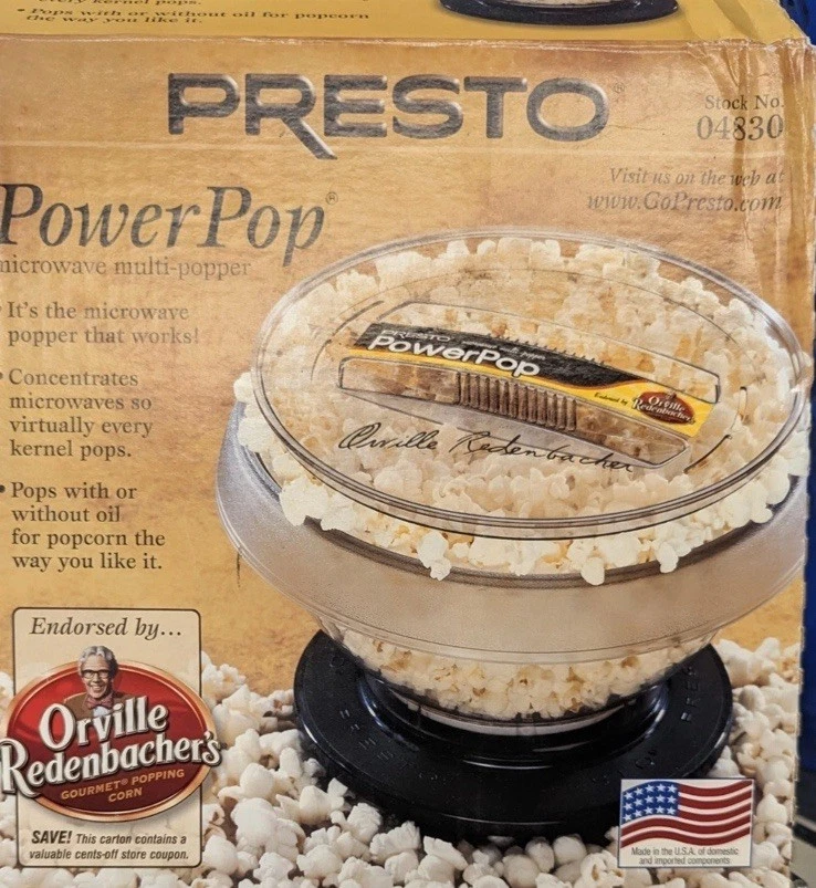 Microondas Presto Power Pop Multi Popper Palomitas Popper De Colección Sin Abrir NUEVO Foto 1 de 1