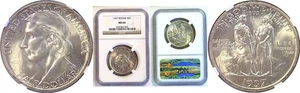 1937 50C Boone Commemorative Half Dollar NGC MS-64 - Picture 1 of 3
