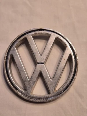 Emblema Volkswagen Beetle vintage aluminio - emblema redondo de 3 1/4 pulgadas Foto 1 de 4