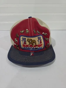 Vintage MAC GROSSER AUFNÄHER TRUCKER-STIL MÜTZE 1976 MIT ZUSÄTZLICHEN BULLDOGGEN-NADELN. - Bild 1 von 7