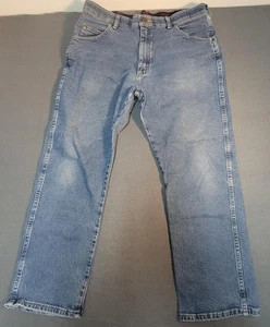 Wrangler Jeans Mens 38x29 Blue Denim Straight Leg Classic Regular Fit - Picture 1 of 12