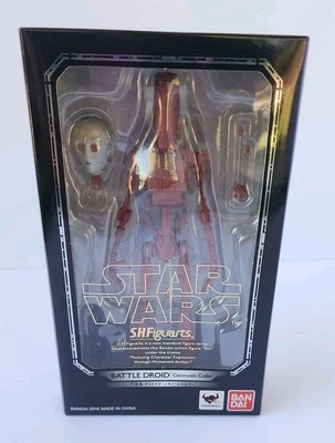 SH Figuarts Battle Droid STAR WARS Bandai Tamashi MISB US Geonosis Color - Imagem 1 de 4