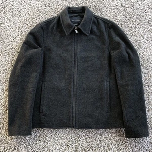 Banana Republic Jacke Herren klein italienische Wolle Kaschmir durchgehender Reißverschluss Peacoat schwarz - Bild 1 von 9