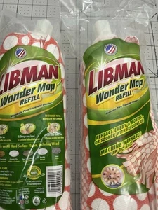 2. LIBMAN Wonder Mop Ricarica Lavabile in Lavatrice Nuove Strisce 10” Made in USA - Foto 1 di 3