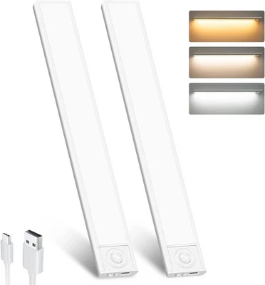 2 PACK 40CM Shirylzee Under Cupboard Kitchen Lights Motion Sensor Under Cabinet