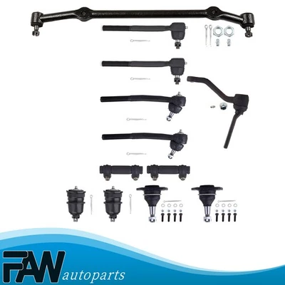 Fits Cadillac DeVille Front Ball Joint Idler Arm Tie Rod End Center Link 12Pcs - Image 1 of 4