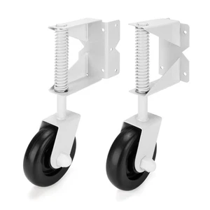 Rueda giratoria de alta resistencia de 4,3" con resorte cargado para cercas de puerta de madera, 360 S... - Imagen 1 de 6