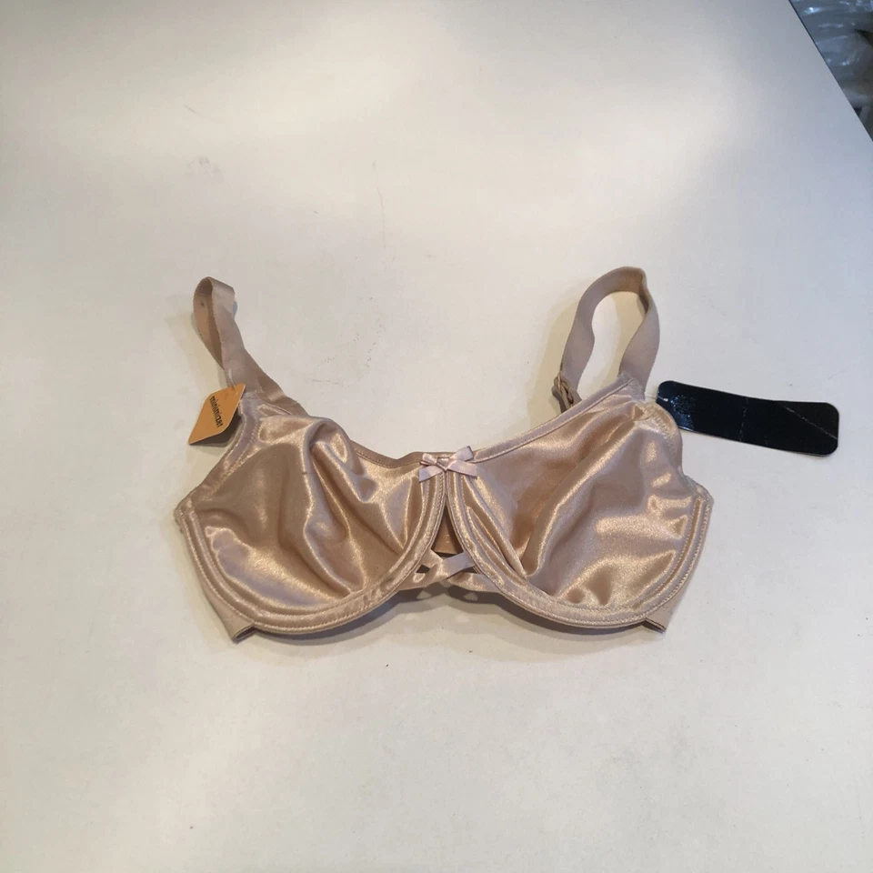 Va Bien 女式复古版型无衬里迷你钢圈文胸米色 30D 码 — 第 1/2 张图片