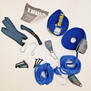 Thule Roof Top Canoe Carrier Replacement Parts Straps Ratchet Hooks Rope - Bild 1 von 5