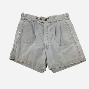 Vintage 1940s 1950s Gray Cotton Shorts 28x4 - Picture 1 of 6