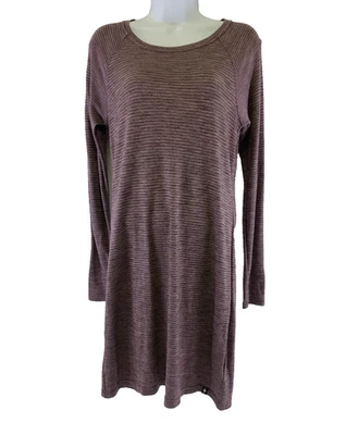 Vestido Smartwool Merino 250 Patrón Púrpura Manga Larga Informal Raglán Mujer Pequeño Foto 1 de 4