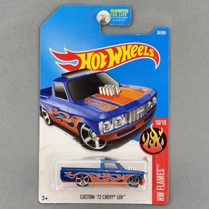 Hot Wheels Custom '72 Chevy Luv Truck Metallic Blue with Orange Flames - Picture 1 of 7