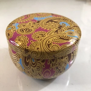 Scented Natural Candle 100% Soy Wax Lemon Scent 4.4 oz Decorative MINI Metal Jar - Picture 1 of 7