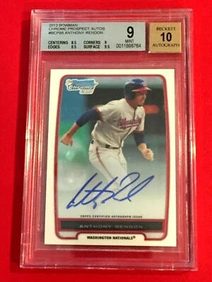 Anthony Rendon 2012 Bowman Chrome Prospect Autograph BCP88 BGS 9/10 MINT ANGELS - Image 1 of 2