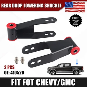 2" Rear Drop Lowering Shackle Suspension Kit For Chevrolet C1500/C2500 88-98🚗 - Picture 1 of 11