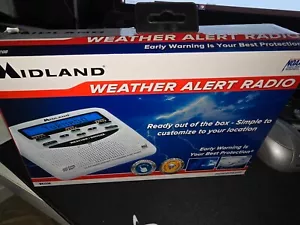 Midland WR120B NOAA Emergency Weather Alert Radio White Tornado Storms New NIB - Picture 1 of 3