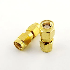 10pcs RP-SMA Male Jack to RP-SMA Male Female Pin Straight RF Connector Adapter - Picture 1 of 5