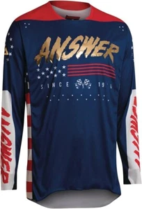 NEW ANSWER Elite Redzone Jersey - Navy/Red/Gold - XXL - MOTORCYCLE/ATV - Picture 1 of 2