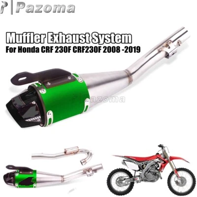 Sistema de escape silenciador trasero agresivo para motocicleta Honda CRF230 2008-19 2020 Foto 1 de 4