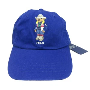 Polo Ralph Lauren Cowboy Bear Blue Baseball Hat Cap One Size Adjustable NEW - Picture 1 of 13