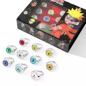 10 Stück Naruto Akatsuki Ringe Anime Itachi Figur Cosplay Action Zubehör Schmuck - Bild 1 von 29