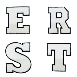 Aplique de oruga con monograma de letras universitarias de 6" para suéter Letterman - Imagen 1 de 17