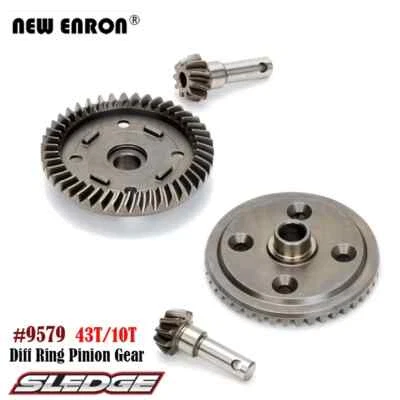 Differential Ring Diff Pinion Gear 43T/10T Helical 9579 9579R For RC 1/8 Sledge - Image 1 of 4