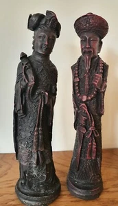 Pair of Vintage Chinese Figures, Emperor and Empress Collectors Gift, Sculpture - Picture 1 of 10