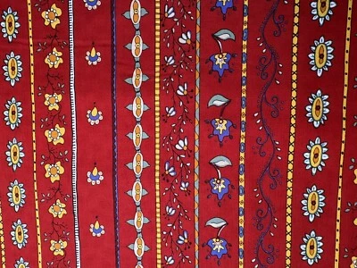 L'Esprit Provence quilt fabric by Moda 21006-12 red small border stripes - Image 1 of 4