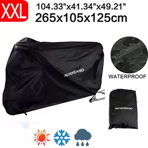 XXL Black Waterproof Outdoor Rain Dust UV Scooter Motorbike Protector Universal - Picture 1 of 10