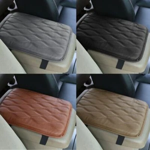 Universal Car Armrest Pad Cover PU Leather Center Console Box Cushion Protector - Picture 1 of 16