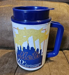 Mets 10th Anniversary Of ‘86 Championship Whirley Mug By Dunkin Donuts NEW RARE - Picture 1 of 9