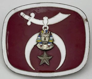 Lote B Hebilla Cinturón Shriners Masónico Vintage Esmalte - Imagen 1 de 11