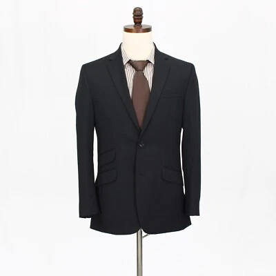 Kenneth Cole 38R Abrigo Deportivo Negro Blazer Chaqueta Lana Sólida 2B Foto 1 de 4