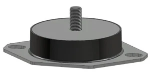 2-Pack: 150x40mm Male M20, Heavy Duty Rubber Anti Vibration Mount - Picture 1 of 2