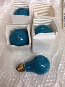 Grün 60 Watt A19 Glühbirne 60A19/CG Keramik grün garantierte Marke USA 4 STCK. - Bild 1 von 8