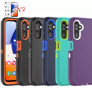 For Samsung Galaxy A14 5G Case Heavy Duty Hybrid phone Cover+2*Screen Protector - Picture 1 of 22