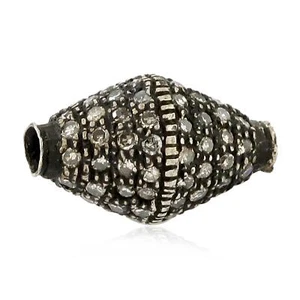0.92ct Diamond Vintage look Spacer Finding 925 Starling Silver - Picture 1 of 4