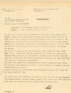 Orig. Dokument - Politische Sauberung - Bild 1 von 1
