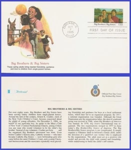 USA5 #2162 U/A FLEETWOOD FDC Big Brothers/Sisters 40th Anniversary Boy Scouts - Picture 1 of 1