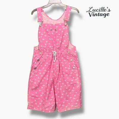 Pantalones Cortos De Colección Años 90 Para Mujer M Rosa Denim Pantalones Cortos Gitano Estampado Floral Foto 1 de 4