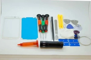 Samsung S4 Mini Weiß Displayglas Reparatur Set, Kleber, Schraubendreher, QUALITÄTSWERKZEUGE - Bild 1 von 1