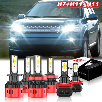 Bombillas LED para Land Rover LR2 08 2009-2015 faros blancos + kit de luces antiniebla Foto 1 de 4
