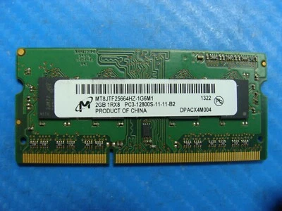 MacBook Pro A1286 2GB 1Rx8 PC3-12800S SO-DIMM RAM Memory MT8JTF25664HZ-1G6M1 - Image 1 of 2