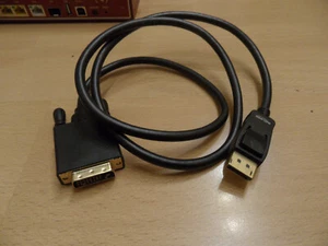 DeLOCK DisplayPort 1.1/DVI Kabel 1,0 m schwarz, gebraucht - Zdjęcie 1 z 3