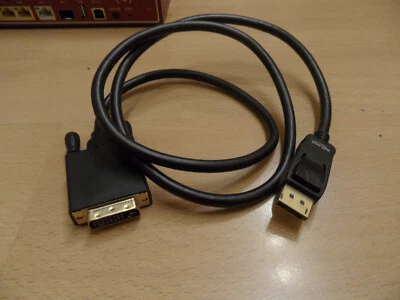 DeLOCK DisplayPort 1.1/DVI Kabel 1,0 m schwarz, gebraucht - Bild 1 von 3