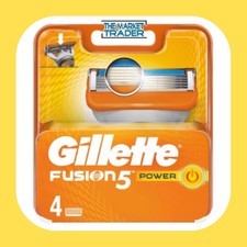 Gillette Fusion5 POWER Razor Blades 4 Pack 100% GENUINE NO FAKES - FAST FREE P&P