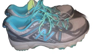 Size 9 NEW BALANCE WT410GS4 410V4 410 V4 Trail shoes Women Gray Teal - Picture 1 of 5
