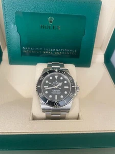 ROLEX STAINLESS STEEL SUBMARINER NON - DATE 124060 CERAMIC DIVER'S WATCH 41MM - Picture 1 of 7