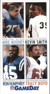 1992 GameDay #30 Mike Mooney RC/Kevin Smith RBK RC/Ron Humphrey RC/Tracy Boyd RC